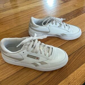 Reebok Kids White Low-Top Leather Sneakers